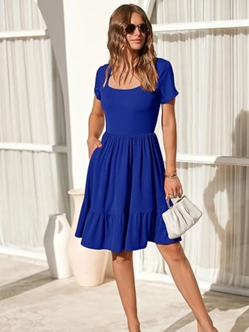 NEWSHOWS Short Dress in Blue